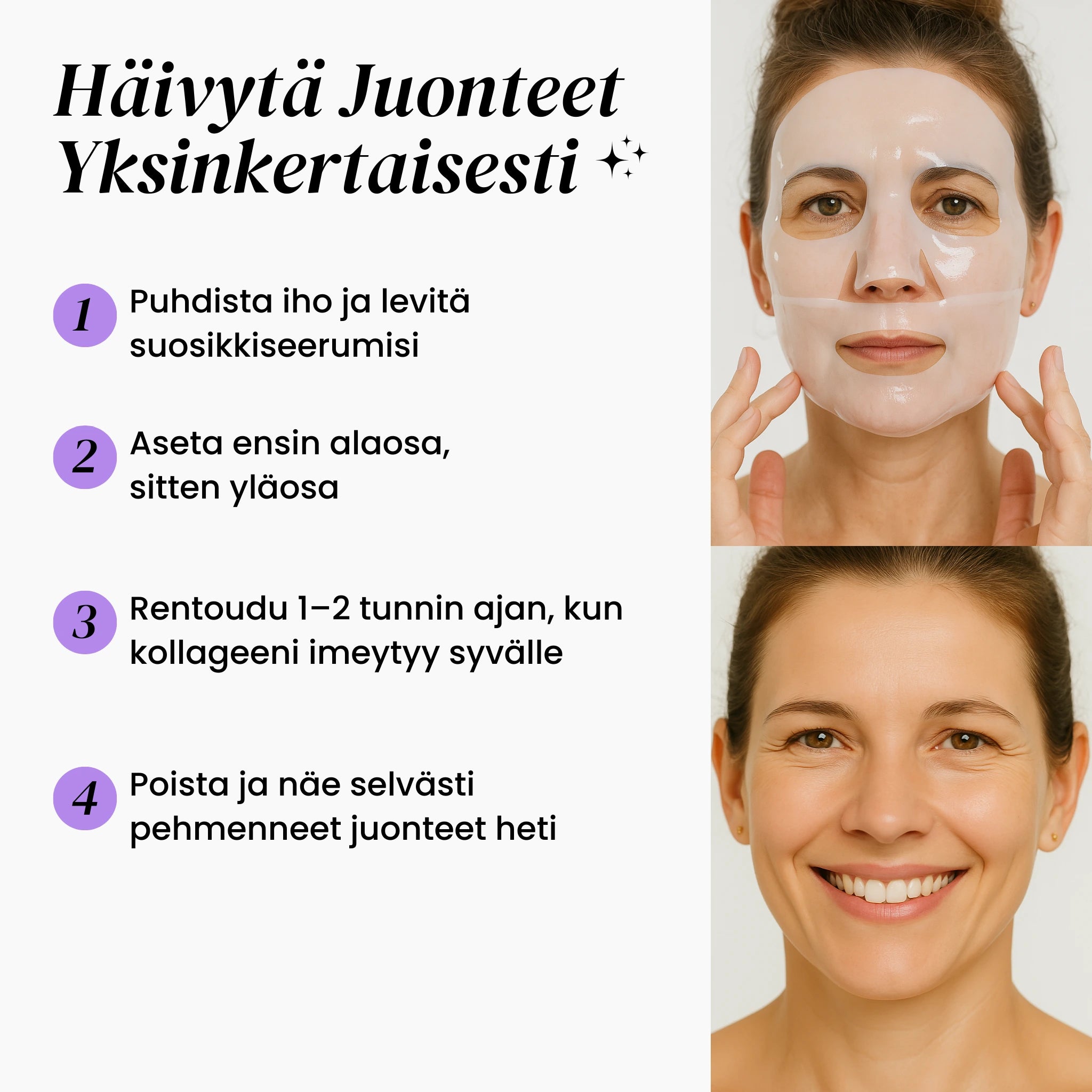 Bio-Kollageeninaamio Juonteille